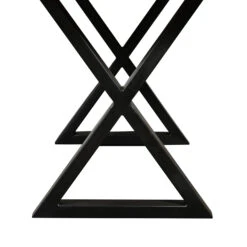 67 Inch Rectangular Dining Table With Crossed Black Metal Legs And Natural Brown Faux Live Edge Acacia Wood Top-Benzara -Home Furniture Shop 0101b17b26224ac7ab1b59ef2c005751