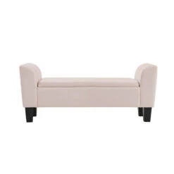 Velvet Bench With Storage In Pink -Home Furniture Shop 04b60f6638884018b0feffa2ebf154bd
