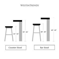 WestinTrends 24" Upholstered Saddle Seat Counter Stool (Set Of 2) 14 WestinTrends 24" Upholstered Saddle Seat Counter Stool (Set Of 2) -Home Furniture Shop 0659f1e9d2eb4aa6a30240ac4eca6120