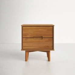 QuikFurn Farmhouse 2 Drawer Solid Wood Nightstand -Home Furniture Shop 067b4a78fe0a4987b002720e3d89f85c