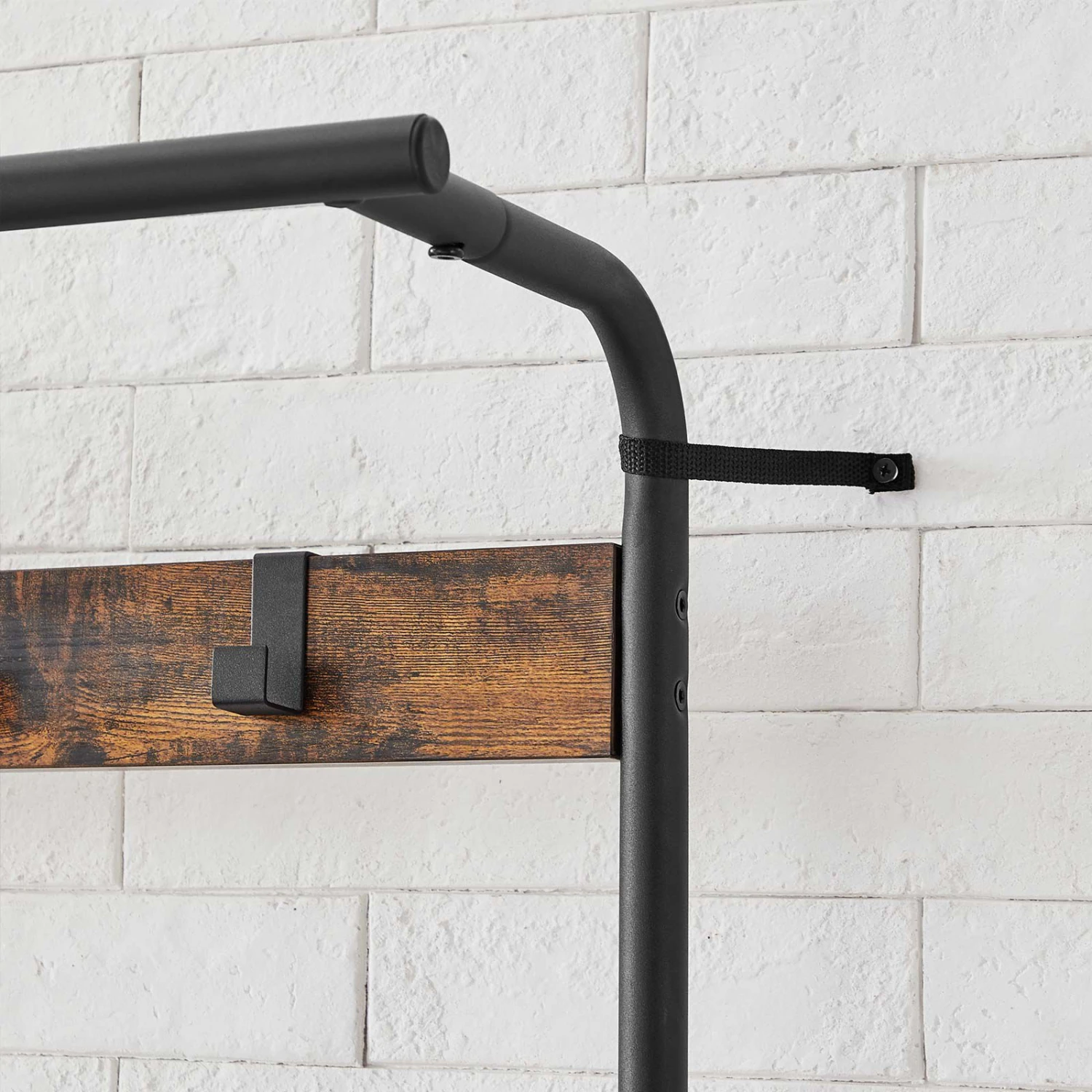 BreeBe Rustic Brown Hall Tree With Shoe Bench 7 BreeBe Rustic Brown Hall Tree With Shoe Bench - Image 5