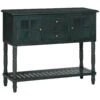 Vintage Console Table With 2 Drawers And Cabinets, Retro Sofa Table For Entryway, Living Room And Hallway, Vintage Blue -Home Furniture Shop 0a5e64b3556446c3a797931139249687