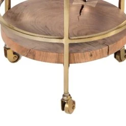 34 Inch 2 Tier Industrial Style Tea And Bar Cart, Live Edge Mango Wood Shelves, Metal Frame, Brown, Brass-Benzara 18 34 Inch 2 Tier Industrial Style Tea And Bar Cart, Live Edge Mango Wood Shelves, Metal Frame, Brown, Brass-Benzara -Home Furniture Shop 0c50de0713d24459baa29375adf07d31