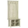 Classic Hall Tree, Accent Coat Tree With Shoe Storage Bench, Adjustable Shelves, 31.5" X 15.5" X 67.5", White -Home Furniture Shop 0d1b83c9fab5414a85ee7b1be5004617