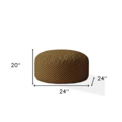 Homezia 24" Cotton Round Chevron Pouf Ottoman 10 Homezia 24" Cotton Round Chevron Pouf Ottoman -Home Furniture Shop 0e59d91b6e4c480a9e077562fdf9342e