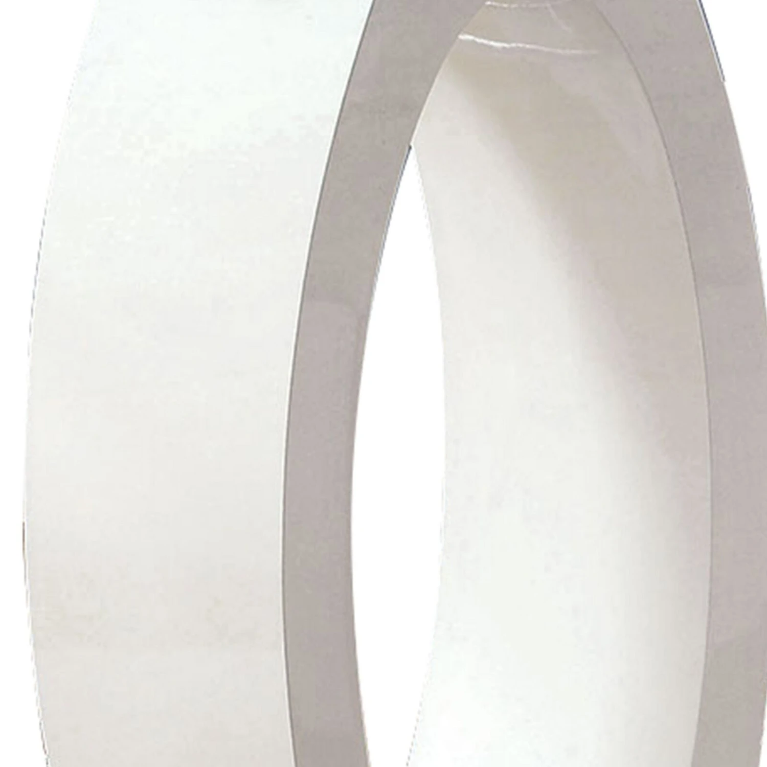 Round Glass Top Counter Height Table With Oval Shaped Base, White-Benzara 4 Round Glass Top Counter Height Table With Oval Shaped Base, White-Benzara - Image 2