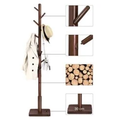 BreeBe Coat Rack Walnut Color -Home Furniture Shop 13c2f0e826734af1a17a3d7fcde95b25