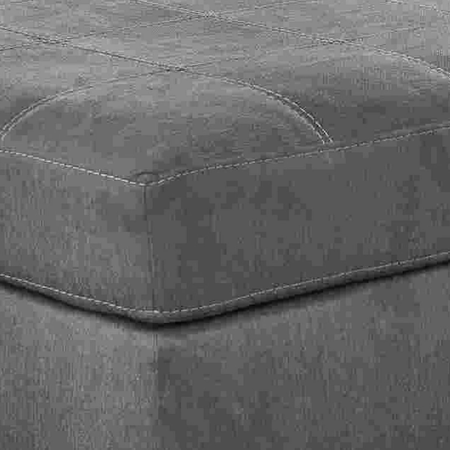 Oversized Accent Ottoman With Stitching Details, Dark Gray-Benzara 4 Oversized Accent Ottoman With Stitching Details, Dark Gray-Benzara - Image 2