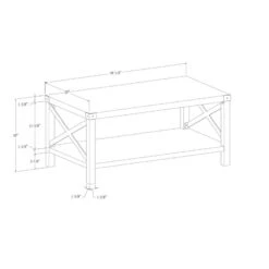 Belen Kox Industrial Rustic Coffee Table - Rustic Oak Collection, Belen Kox -Home Furniture Shop 15ecb81ea63c47209fb63d6212577225