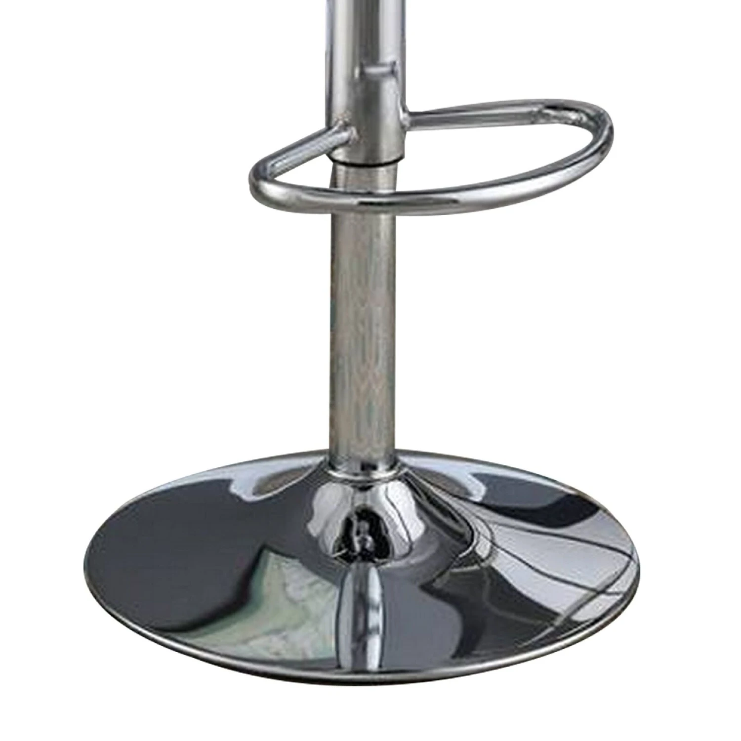 Adjustable Barstool With Round Seat And Stalk Support, Set Of 2, White-Benzara 6 Adjustable Barstool With Round Seat And Stalk Support, Set Of 2, White-Benzara - Image 4