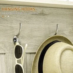 Classic Hall Tree, Accent Coat Tree With Shoe Storage Bench, Adjustable Shelves, 31.5" X 15.5" X 67.5", White 12 Classic Hall Tree, Accent Coat Tree With Shoe Storage Bench, Adjustable Shelves, 31.5" X 15.5" X 67.5", White -Home Furniture Shop 1a4b03f416924f2cabf8facc05195183