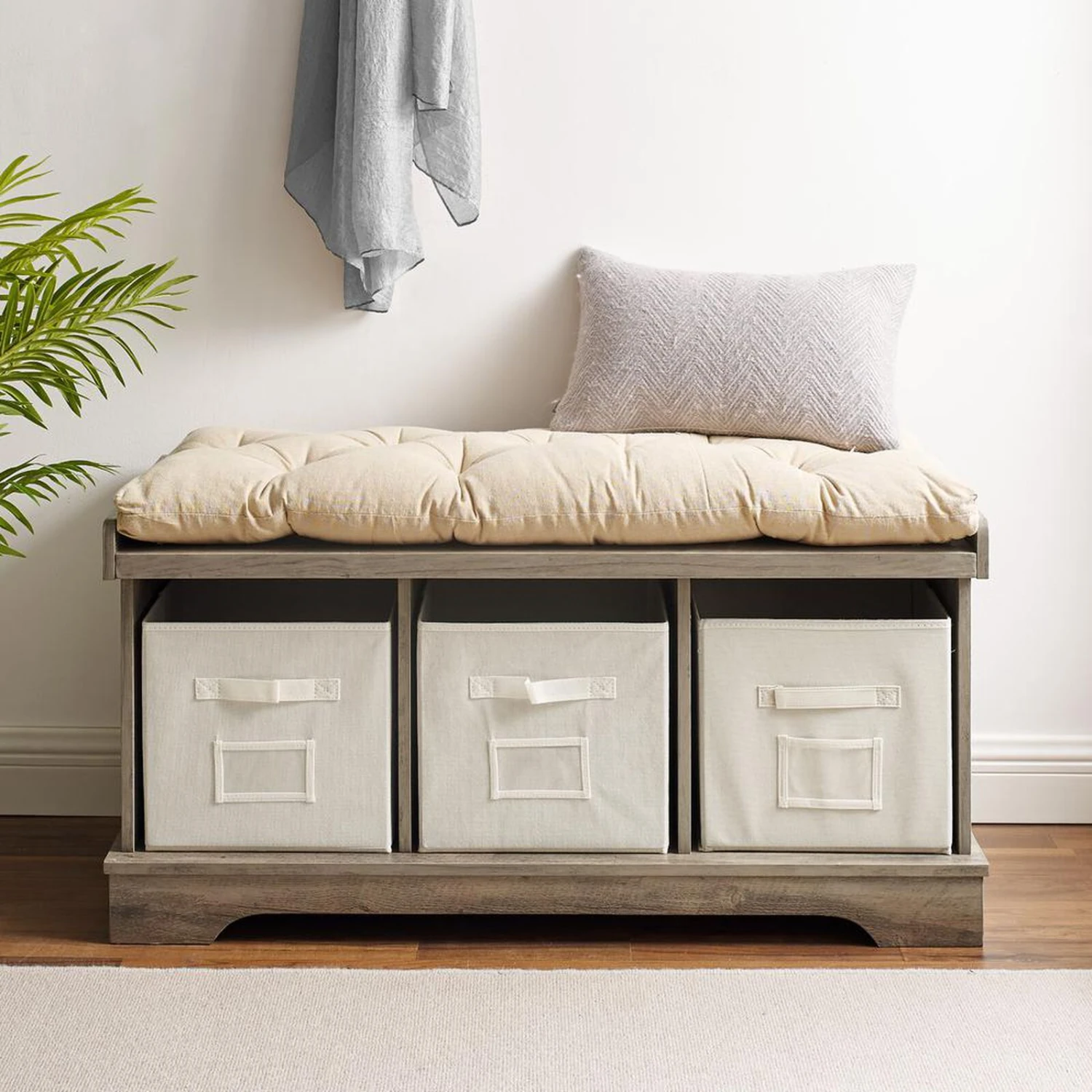 Belen Kox Charming Storage Bench With Cushion - Grey Wash , Belen Kox 6 Belen Kox Charming Storage Bench With Cushion - Grey Wash , Belen Kox - Image 4