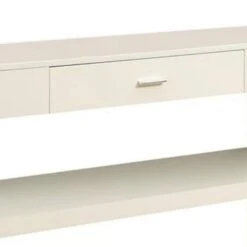 Stub 47 Inch Sofa Console Table, Glossy White Wood, Glass Panels, 1 Drawer-Benzara 9 Stub 47 Inch Sofa Console Table, Glossy White Wood, Glass Panels, 1 Drawer-Benzara -Home Furniture Shop 1c3930ea87a44496b2ac7f4aab8ae26b