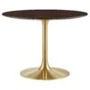 Modway - Lippa 40" Round Wood Grain Dining Table Gold Cherry Walnut -Home Furniture Shop 1d51ca3929534d6185789a9b45f99cee