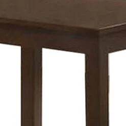 3 Piece Transitional Coffee Table And End Table With Block Legs, Brown- Benzara -Home Furniture Shop 1e1a627a4288457f8fc9de1b562b35af