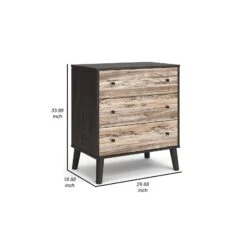 Kiki 34 Inch Bedside Nightstand Chest, 3 Spacious Drawers, Matte Black-Benzara -Home Furniture Shop 1ee181b1aa1b4161ae3851d9dbf7f4c1