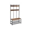 BreeBe Industrial Brown Large Storage Coat Rack -Home Furniture Shop 214cc693bac9477580a4a49f1ca437f4