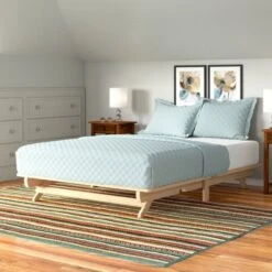QuikFurn Farmhouse Queen Size Solid Wood Platform Bed Made In USA -Home Furniture Shop 22634bba191c44459b04aab212510292