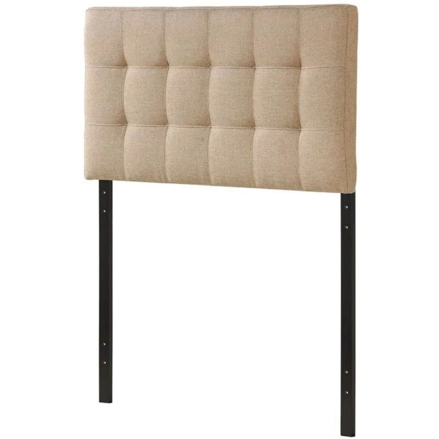 QuikFurn Twin Size Modern Beige Tan Taupe Fabric Tufted Upholstered Headboard 6 QuikFurn Twin Size Modern Beige Tan Taupe Fabric Tufted Upholstered Headboard - Image 4