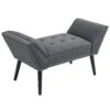 Modern Button Tufted Sitting Bench/Accent Fabric Upholstered Ottoman For Bedroom Or Living Room Charcoal Grey 1 Modern Button Tufted Sitting Bench/Accent Fabric Upholstered Ottoman For Bedroom Or Living Room Charcoal Grey -Home Furniture Shop 23845282370e4daab2a0070a44ab7a09