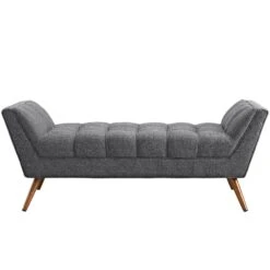 Gray Response Medium Fabric Bench-Benzara 10 Gray Response Medium Fabric Bench-Benzara -Home Furniture Shop 23987403fdd54327b98fe2d5b3c601a5