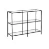 BreeBe Black Frame Glass Console Table With Shelves -Home Furniture Shop 25a563d2a6f0476d95d1da3d09a8a455