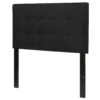 QuikFurn Twin Size Modern Black Fabric Box-Stitch Upholstered Headboard -Home Furniture Shop 28319d19747f4d1080bf484ecfee4b5c