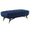 Adept 47.5" Performance Velvet Bench-Benzara -Home Furniture Shop 285c45f95a3c48109c5f3d9f5342317e