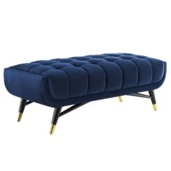 Adept 47.5" Performance Velvet Bench-Benzara