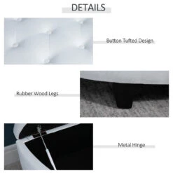 Half Moon Modern Luxurious Polyester Fabric Storage Ottoman Bench With Legs Lift Lid Thick Sponge Pad For Living Room, White 12 Half Moon Modern Luxurious Polyester Fabric Storage Ottoman Bench With Legs Lift Lid Thick Sponge Pad For Living Room, White -Home Furniture Shop 2b8731ef9a784db18b87fb3f4a0aebfa