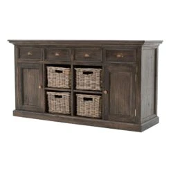Belen Kox Mindi Black Wash Buffet With 4 Baskets, Belen Kox -Home Furniture Shop 2d43d291d7064de4a738830e9218c3b0