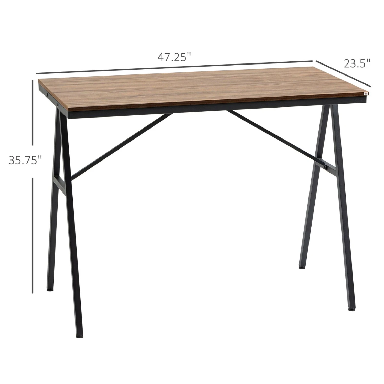 Industrial Bar Table With Steel Frame, Counter Height Table Pub Table For Kitchen Dining Room Cafe, Brown/Black 5 Industrial Bar Table With Steel Frame, Counter Height Table Pub Table For Kitchen Dining Room Cafe, Brown/Black - Image 3