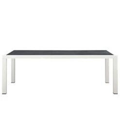 Modway - Stance 90.5" Outdoor Patio Aluminum Dining Table White Gray -Home Furniture Shop 3052bb881e3941a1ad0a074b8b624470