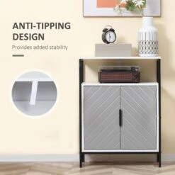 Kitchen Storage Cabinet With Door Cabinet And Open Compartment, Bathroom Cabinet Sideboard With Shelf For Living Dining Room, Grey 13 Kitchen Storage Cabinet With Door Cabinet And Open Compartment, Bathroom Cabinet Sideboard With Shelf For Living Dining Room, Grey -Home Furniture Shop 316377d2775d4476bc76feb1e37e3558