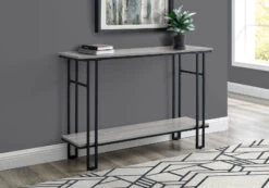 HomeRoots Rectangular Grey With Black Metal Hall Console Accent Table 8 HomeRoots Rectangular Grey With Black Metal Hall Console Accent Table -Home Furniture Shop 31f9bf895187470b814d0f2595c9cc1c