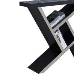 Unique Designed Console Table With Shelf, Dark Brown And Light Brown-Benzara -Home Furniture Shop 32e39619f5a94209a2ba952d344c1dc0