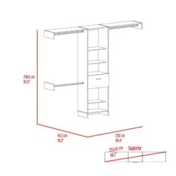 DEPOT E-SHOP Brisk Closet System, One Drawer, Three Metal Rods, Five Open Shelves, Black 21 DEPOT E-SHOP Brisk Closet System, One Drawer, Three Metal Rods, Five Open Shelves, Black -Home Furniture Shop 35eae996f4db4c22851ee1b10edaa2a3