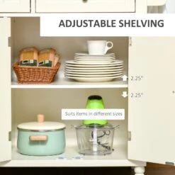 Kitchen Storage Island On Wheels, Rolling Kitchen Island Cart With 3-Tier Shelf, Cabinet With Adjustable Shelving And Towel Rack, White 12 Kitchen Storage Island On Wheels, Rolling Kitchen Island Cart With 3-Tier Shelf, Cabinet With Adjustable Shelving And Towel Rack, White -Home Furniture Shop 360fb664fca14ce2a91bf97a69035c3f