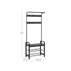 BreeBe Coat Rack Charcoal Gray And Black -Home Furniture Shop 381f29e2ebe34f25b7a0e65f9c84ae75