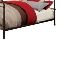 Metal Queen Size Platform Bed With Headboard & Footboard, Deep Bronze-Benzara 10 Metal Queen Size Platform Bed With Headboard & Footboard, Deep Bronze-Benzara -Home Furniture Shop 38e8cb88695140758f7db6f9771f2b69