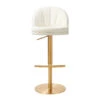 Venus Cream And Gold Adjustable Swivel Stool