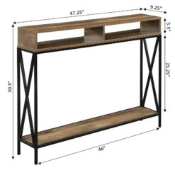 Tucson Deluxe Console Table With Shelf-Benzara 13 Tucson Deluxe Console Table With Shelf-Benzara -Home Furniture Shop 3e285feb542e45a6a4e7460e9b3add71