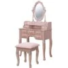 7 Drawers Wooden Frame Vanity Set With Stool And Cabriole Legs 1 7 Drawers Wooden Frame Vanity Set With Stool And Cabriole Legs -Home Furniture Shop 3e3836cdfe3a43b2937a56b8bafa0645