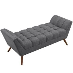 Gray Response Medium Fabric Bench-Benzara 11 Gray Response Medium Fabric Bench-Benzara -Home Furniture Shop 3e8bfa3c5cad4c55898a3a99bdbc6884