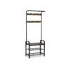 BreeBe Industrial Coat Rack With Bench For Entryway -Home Furniture Shop 41a5cface4b64e3b89ef565375cb0c59