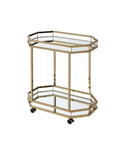 ACME Lacole Serving Cart, Champagne & Mirror