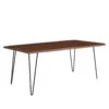 Modway - Ardor 74" Live Edge Acacia Wood Dining Table Black Walnut
