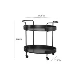 Cyril Black Bar Cart -Home Furniture Shop 462b56d0a24c4de19eb413269932539a