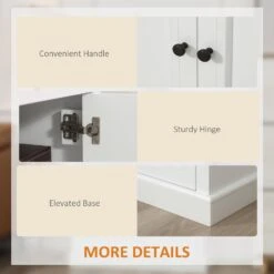 Buffet Cabinet With 2 Storage Drawers, 2 Door Sideboard With Adjustable Shelves, Coffee Bar For Living Room, Entryway, White -Home Furniture Shop 46613b5d254a4d18bd9dc4895845e1e5