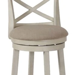 Curved X Shaped Back Swivel Counter Stool With Fabric Padded Seating -Home Furniture Shop 4d62c96d89da4841acfb7dc75b0000ca